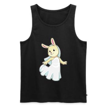 mariage avec voile de mariée lapin - Débardeur bio Premium Homme - noir - Devant - Michal (187cm)