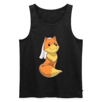 Fuchs Braut Schleier Hochzeit - Männer Premium Bio Tank Top - Schwarz - Vorne - Michal (187cm)