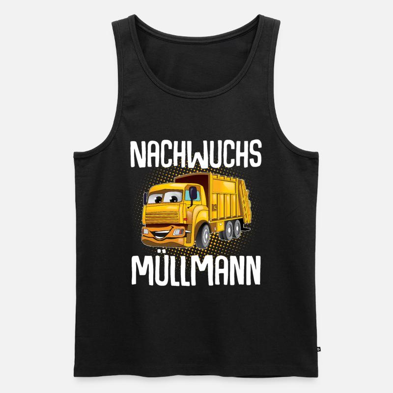 Nachwuchs Müllmann - Männer Premium Bio Tank Top - Schwarz