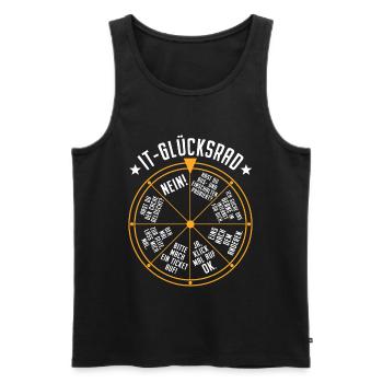 IT Support Glücksrad Service Desk IT Helpdesk Nerd - Männer Premium Bio Tank Top - Schwarz - Vorne - AI Model Male 178 light (178cm)