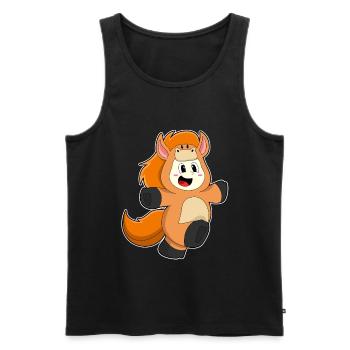 Horse Girl Costume - Men's Premium Organic Tank Top - black - Front - AI Model Male 178 light (178cm)