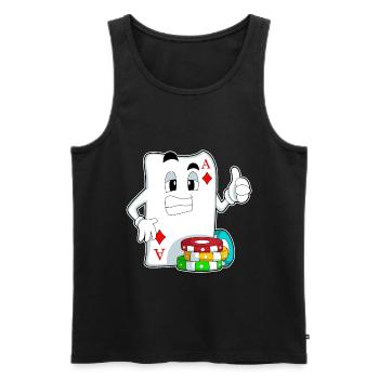 Poker Pokerchips Pokerkarten - Männer Premium Bio Tank Top - Schwarz - Vorne - Michal (187cm)