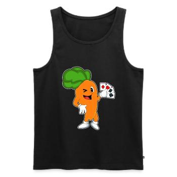 Karotte Poker Pokerkarten - Männer Premium Bio Tank Top - Schwarz - Vorne - Michal (187cm)