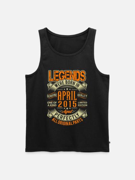 2015 April Birthday Legend - Men's Premium Organic Tank Top - black