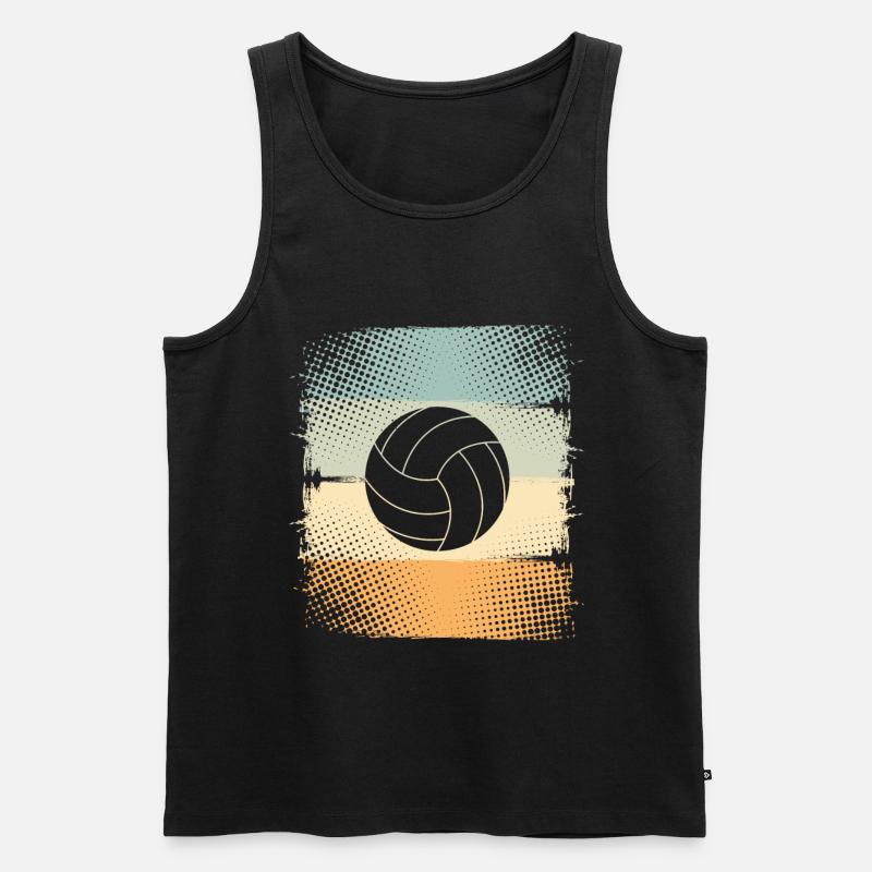 Volleyball - Männer Premium Bio Tank Top - Schwarz