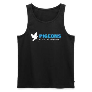 Pigeons Ate My Homework - Fantastic Pigeon Tshirt - Männer Premium Bio Tank Top - Schwarz - Vorne - Michal (187cm)