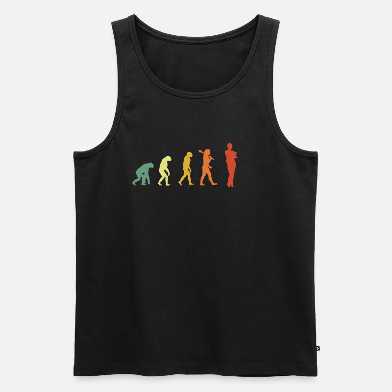 Assistant Evolution Hipster Edition - Men's Premium Organic Tank Top - black