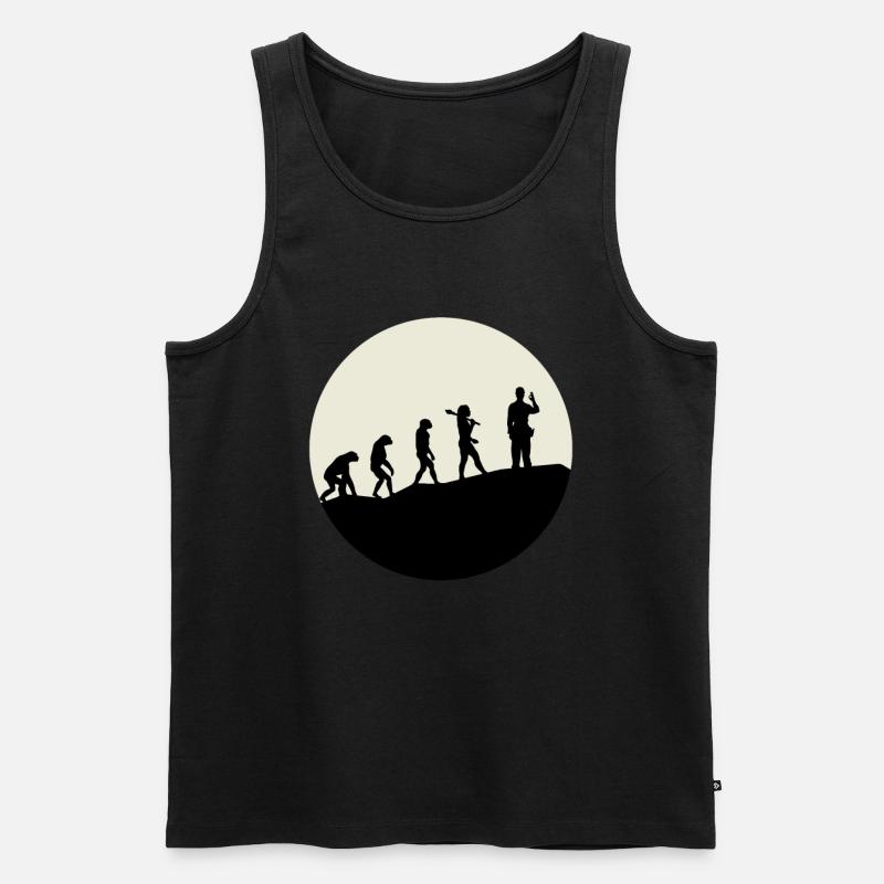 Laborer's Evolution Moon - Men's Premium Organic Tank Top - black