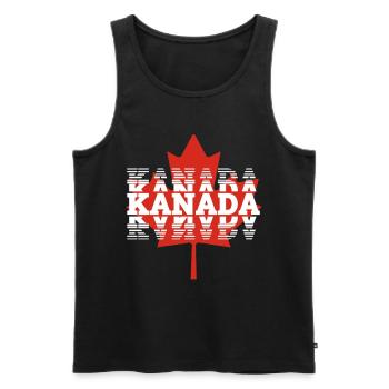Kanada - Männer Premium Bio Tank Top - Schwarz - Vorne - Michal (187cm)