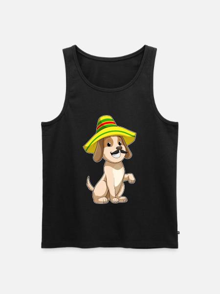 Dog Sombrero - Men's Premium Organic Tank Top - black