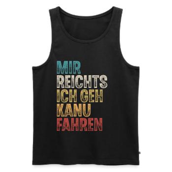 Kanu Kanufahrer Kanufahren - Männer Premium Bio Tank Top - Schwarz - Vorne - AI Model Male 178 light (178cm)