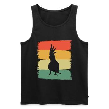 Kakadu - Männer Premium Bio Tank Top - Schwarz - Vorne - Michal (187cm)
