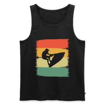 Jetski - Männer Premium Bio Tank Top - Schwarz - Vorne - Michal (187cm)
