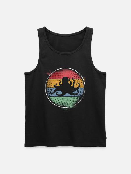 Ośmiornica Octopus Octopus Zwierzę morskie - Ekologiczny tank top męski Premium - czarny