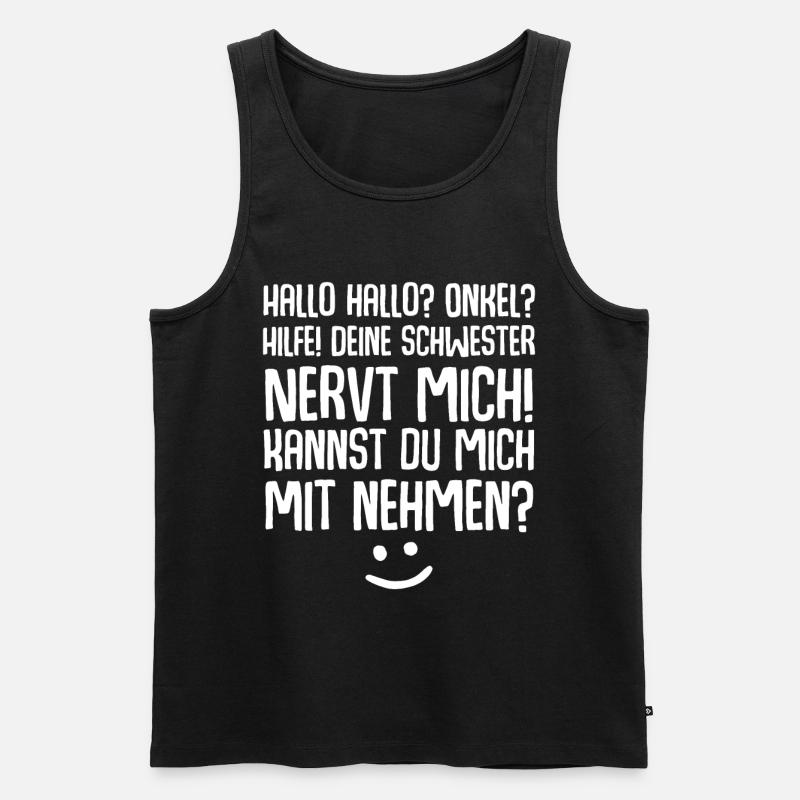 Onkel Nichte Neffe - Männer Premium Bio Tank Top - Schwarz