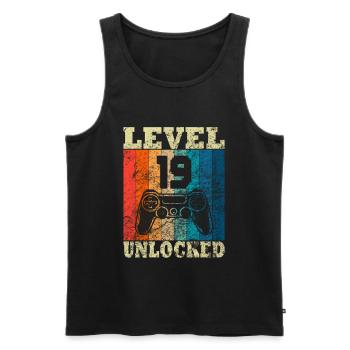 Happy Birthday - 19th birthday for gamers - Men's Premium Organic Tank Top - black - Front - Michal (187cm)