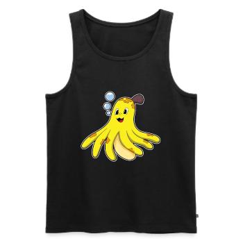 Octopus Banana - Men's Premium Organic Tank Top - black - Front - AI Model Male 178 light (178cm)