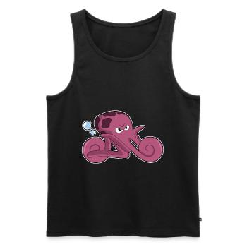 Octopus Motorcycle - Men's Premium Organic Tank Top - black - Front - AI Model Male 178 light (178cm)