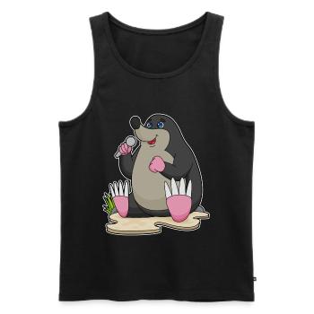 Mole Singer Microphone Singing - Men's Premium Organic Tank Top - black - Front - Michal (187cm)