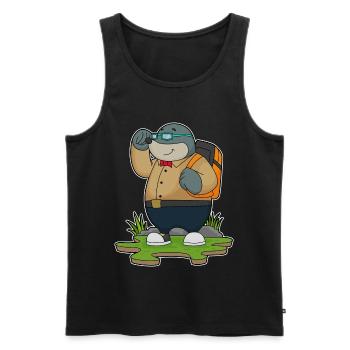 Mole Wanderer Backpack Hiking - Men's Premium Organic Tank Top - black - Front - AI Model Male 178 light (178cm)