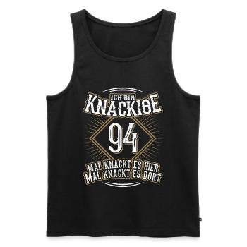 94. Geburtstag Lustig Geschenk - Männer Premium Bio Tank Top - Schwarz - Vorne - Michal (187cm)