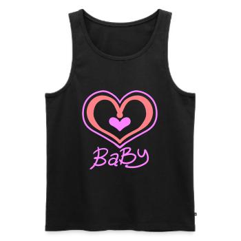 Cœur de bébé - Débardeur bio Premium Homme - noir - Devant - Michal (187cm)
