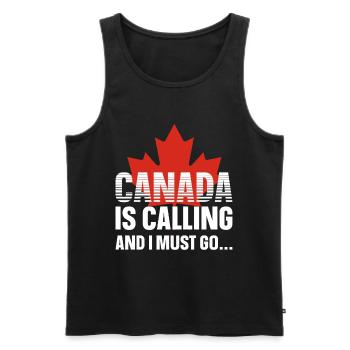 Kanada - Männer Premium Bio Tank Top - Schwarz - Vorne - Michal (187cm)