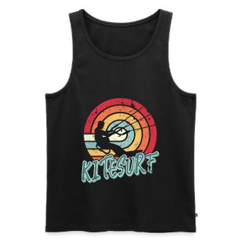 Kitesurfen Kitesurf Kitesurfer Kiteboard - Débardeur bio Premium Homme - noir - Devant - Michal (187cm)