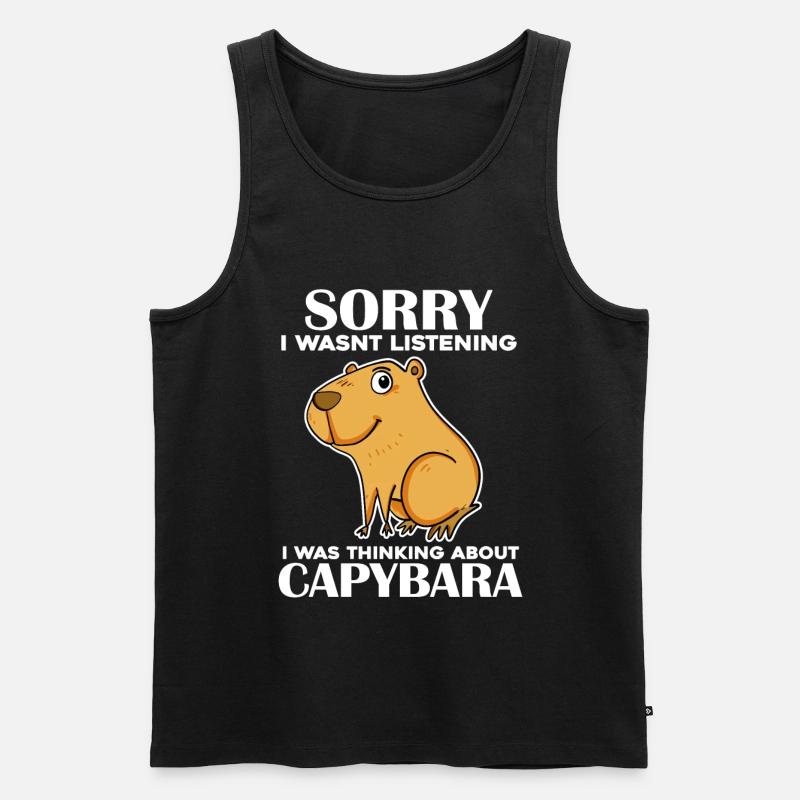 Capybara - Männer Premium Bio Tank Top - Schwarz