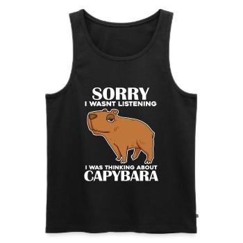 Capybara Capybara Cadeau - Débardeur bio Premium Homme - noir - Devant - Michal (187cm)