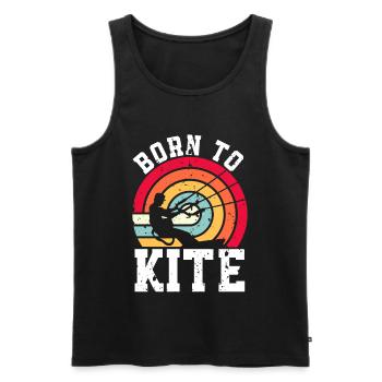 Kitesurfen Kitesurf Kitesurfer Kiteboard - Débardeur bio Premium Homme - noir - Devant - Michal (187cm)
