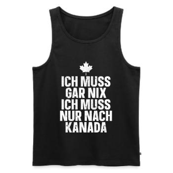 Kanada - Männer Premium Bio Tank Top - Schwarz - Vorne - Michal (187cm)