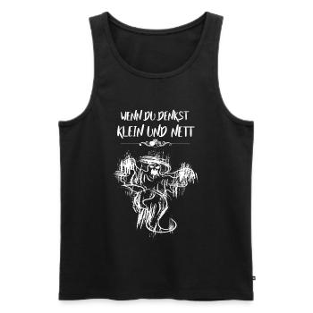 Klein und nett Geist - Männer Premium Bio Tank Top - Schwarz - Vorne - Michal (187cm)