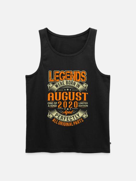 2020 August Birthday Legend - Men's Premium Organic Tank Top - black