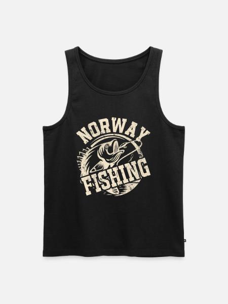 Norway Fishing Angler Fishing - Men's Premium Organic Tank Top - black