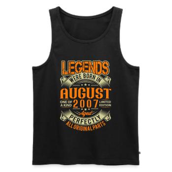 2007 August Geburtstag Legende - Männer Premium Bio Tank Top - Schwarz - Vorne - Michal (187cm)