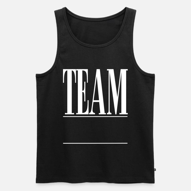 Team - Männer Premium Bio Tank Top - Schwarz