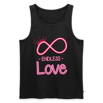 symbole de l’amour éternel - Débardeur bio Premium Homme - noir - Devant - AI Model Male 178 light (178cm)