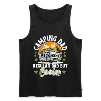 Camping Papa Camper Campen - Men's Premium Organic Tank Top - black - Front - Michal (187cm)