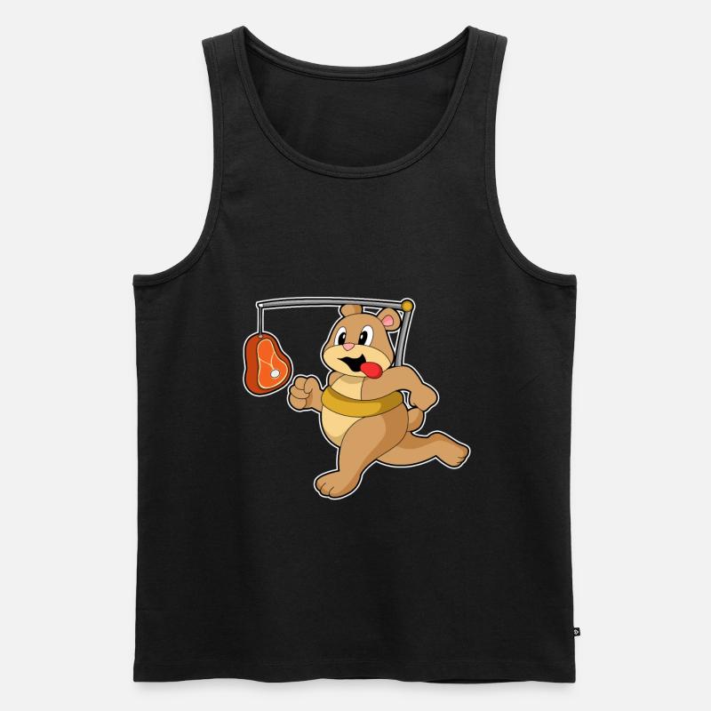 Bär Fleisch - Männer Premium Bio Tank Top - Schwarz