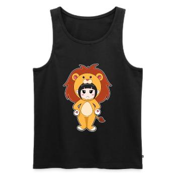 Costume de la Fille Lion - Débardeur bio Premium Homme - noir - Devant - Michal (187cm)
