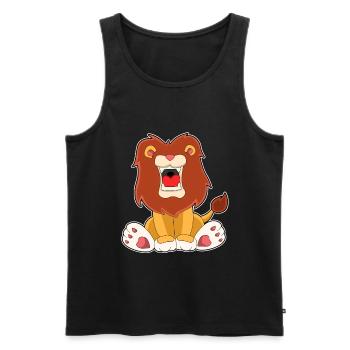 Roaring Lion - Men's Premium Organic Tank Top - black - Front - Michal (187cm)