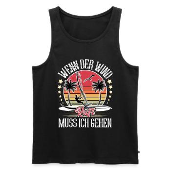 Windsurfen Windsurfer Windsurf - Männer Premium Bio Tank Top - Schwarz - Vorne - Michal (187cm)