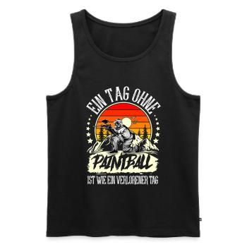 Paintball - Männer Premium Bio Tank Top - Schwarz - Vorne - Michal (187cm)
