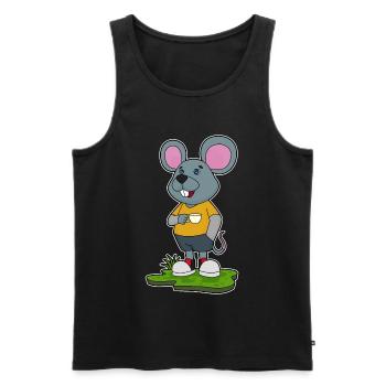 Maus Tasse - Männer Premium Bio Tank Top - Schwarz - Vorne - AI Model Male 178 light (178cm)