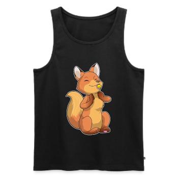 Fox lollipop - Men's Premium Organic Tank Top - black - Front - AI Model Male 178 light (178cm)