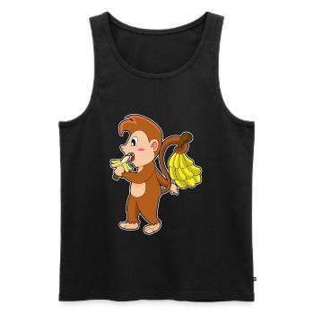 Bananes Singes - Débardeur bio Premium Homme - noir - Devant - Michal (187cm)