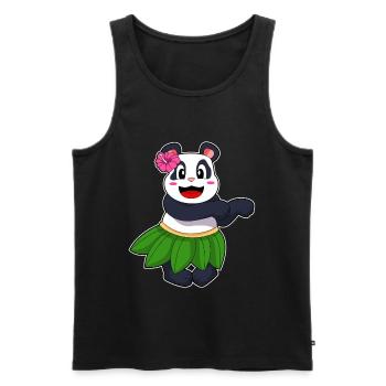 Danse ballerine panda - Débardeur bio Premium Homme - noir - Devant - AI Model Male 178 light (178cm)