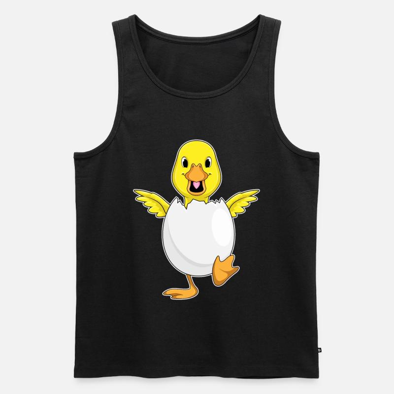 Duck Eggshell - Men's Premium Organic Tank Top - black