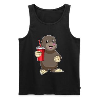 Mole cup to go - Men's Premium Organic Tank Top - black - Front - Michal (187cm)